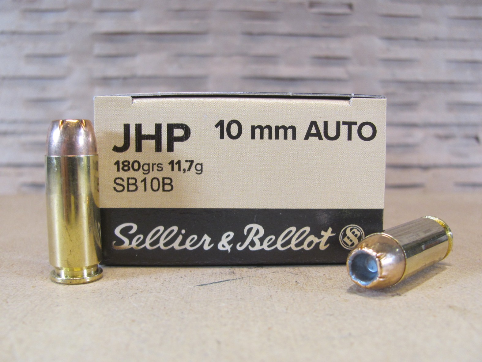 1000 Round Case – 10mm Auto 180 Grain JHP Hollow Point Sellier Bellot Ammo – SB10B