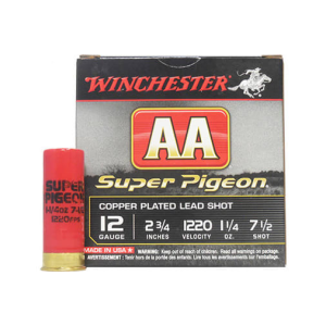Winchester Ammo AA12SP7 AA Super Pigeon 12 Gauge 2.75\" 1 1/4 oz 7.5 Shot - 25sh Box