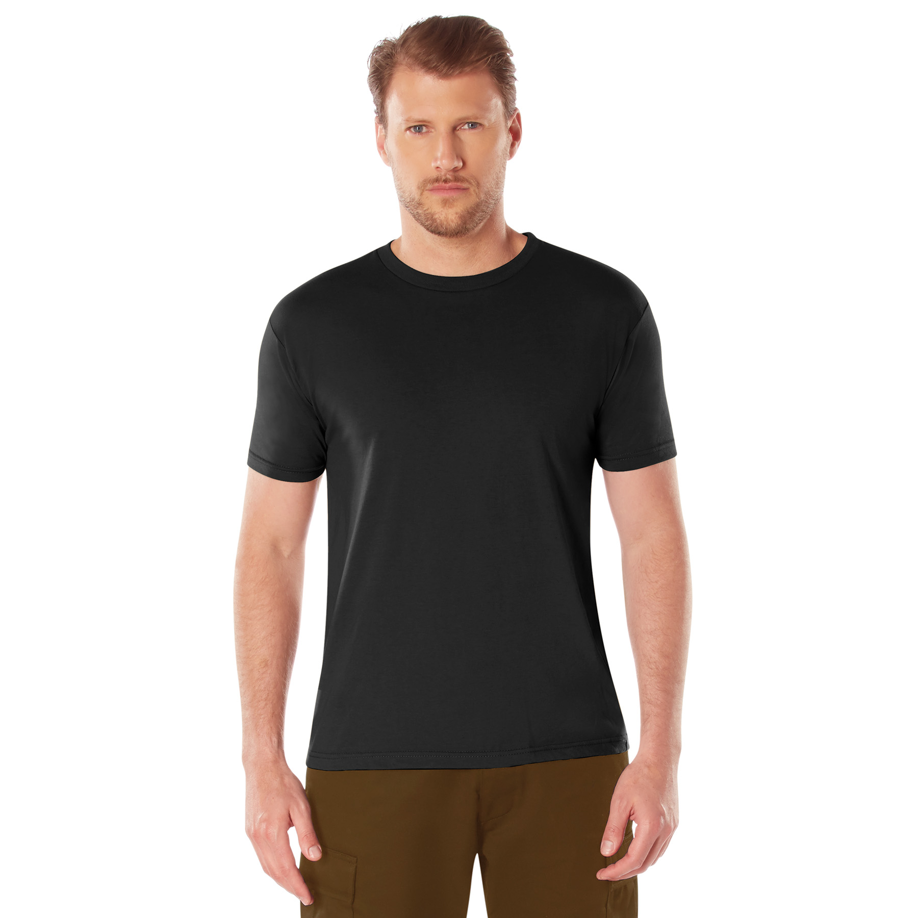 Rothco Athletic Fit Solid Color T-Shirt - Black, Large