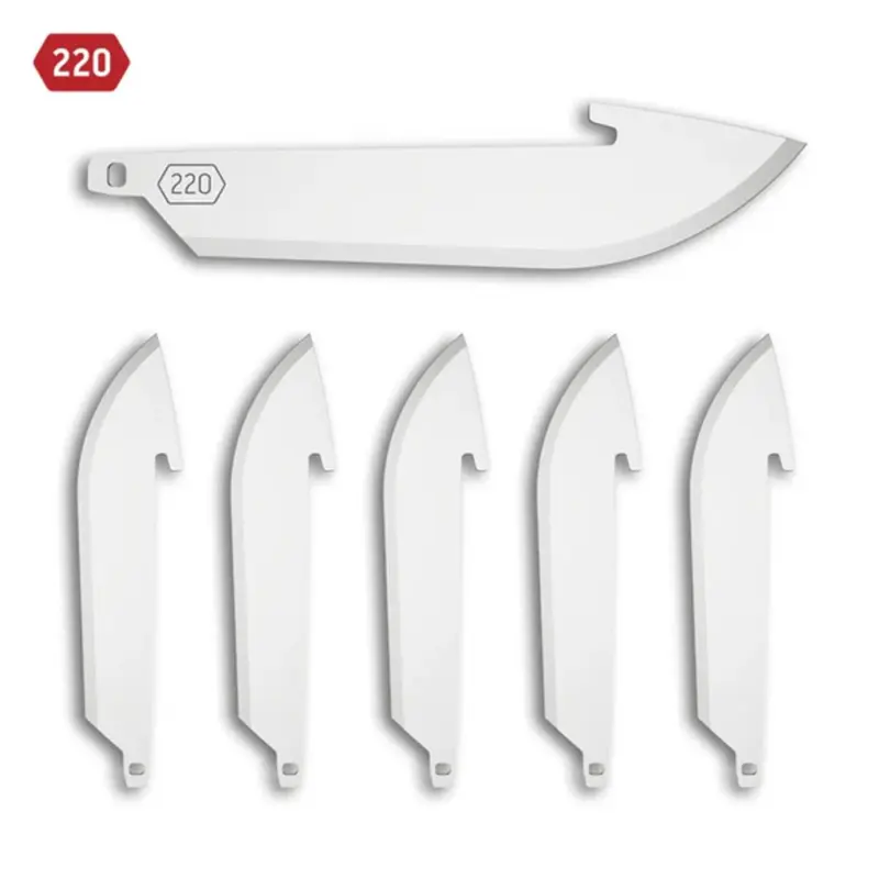 Outdoor Edge 2.2" Drop-Point Blade Pack Stainless 6/ct