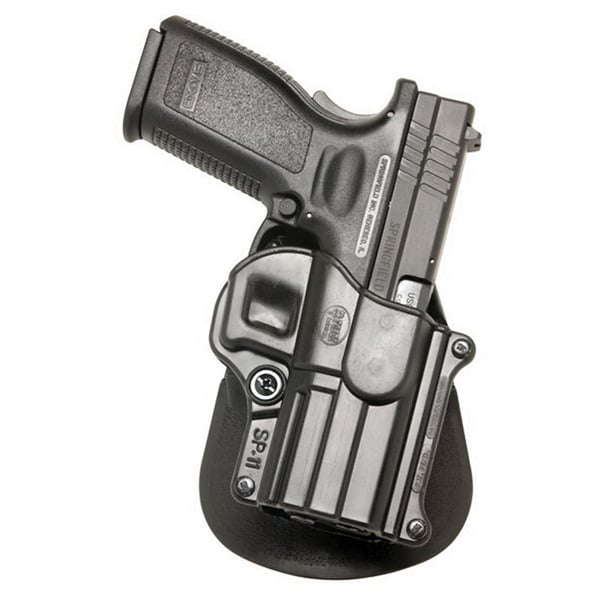 Fobus Standard Right Hand Springfield XD/XD(M) Holster, Paddle Mount, Smooth Black - SP11