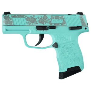 Sig P365-380-BSS-MS Nitron Pistol Full Tiffany Blue Roses
