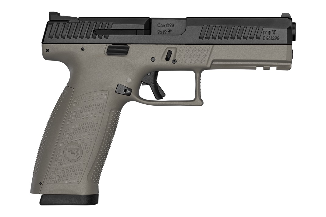 CZ P-10 F 9MM BLK/FDE 19+1 NS   # REVERSIBLE MAG CATCH