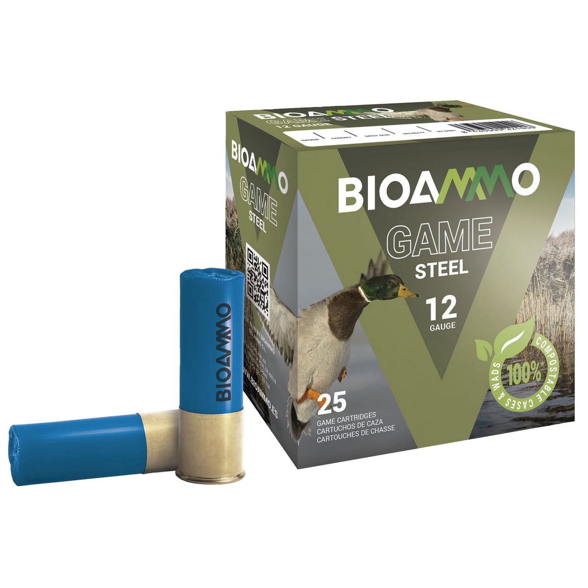 Winchester Ammunition Bioammo Waterfowl 12 Gauge 2-3/4" #6 1-1/16 oz 25rds Shotshell - Eco-Friendly Waterfowl Hunting Ammo - BLS3060