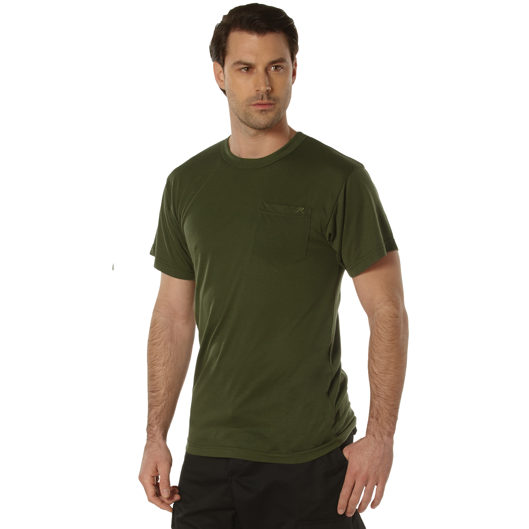 Rothco Moisture Wicking Pocket T-Shirt - Olive Drab, Medium