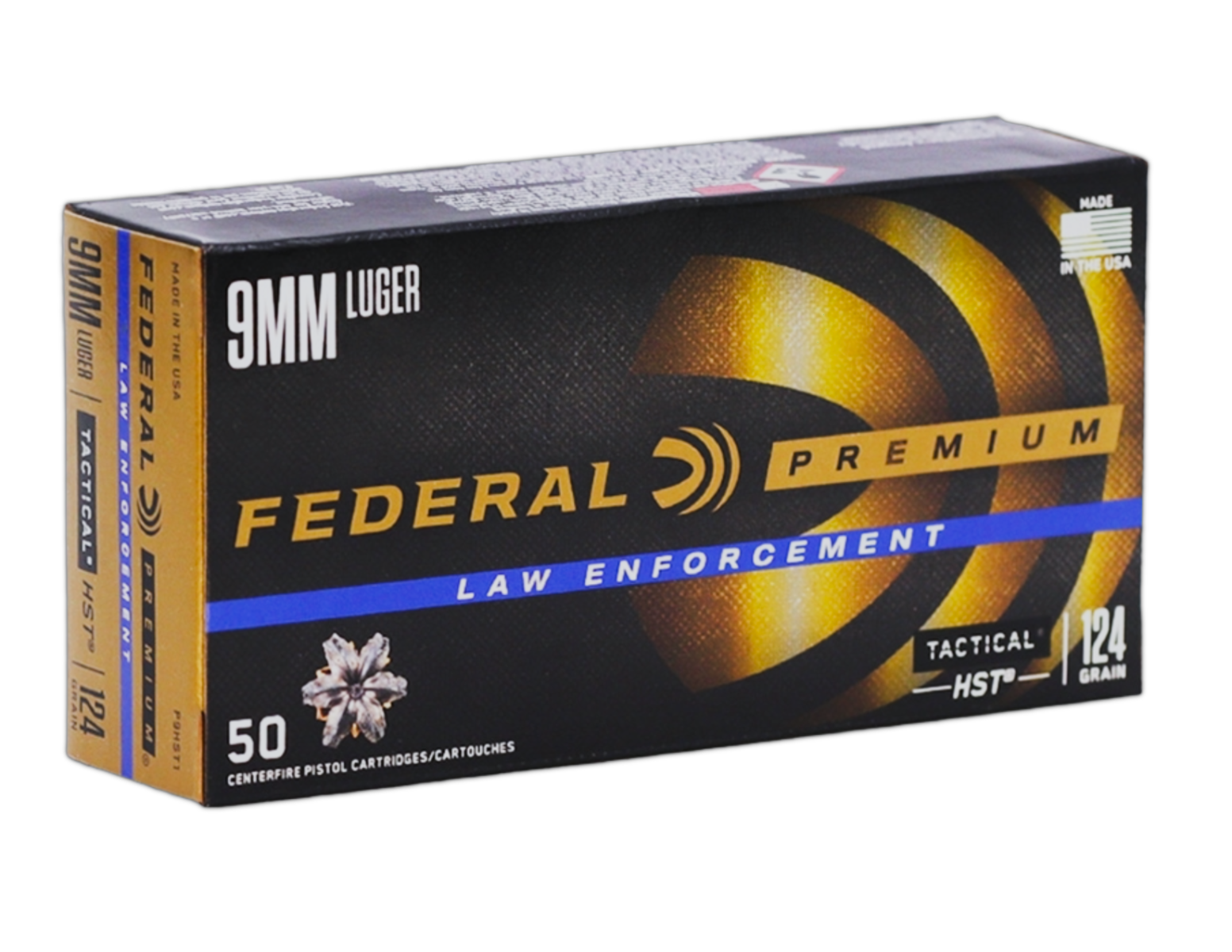 FEDERAL PREM 9MM 124GR HST JHP 50RD BX 1000RD CASE - No Credit Card Fees - Low, flat rate shipping