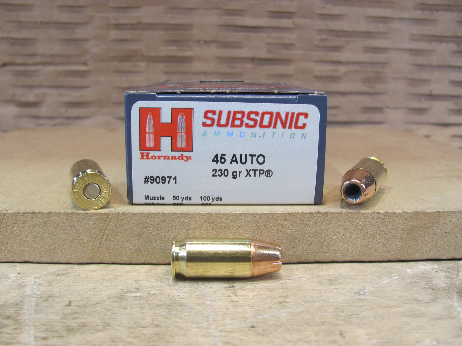 200 Round Case – 45 Auto 230 Grain XTP Subsonic Hornady Ammo – 90971