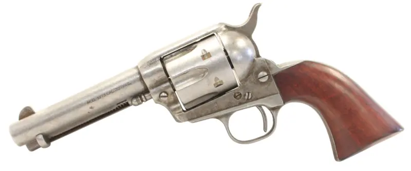 Taylors Company 555136 1873 Cattleman 357 Mag Caliber with 4.75" Barrel, 6rd Capacity Cylinder, Overall Antique Finish Steel Walnut Grip