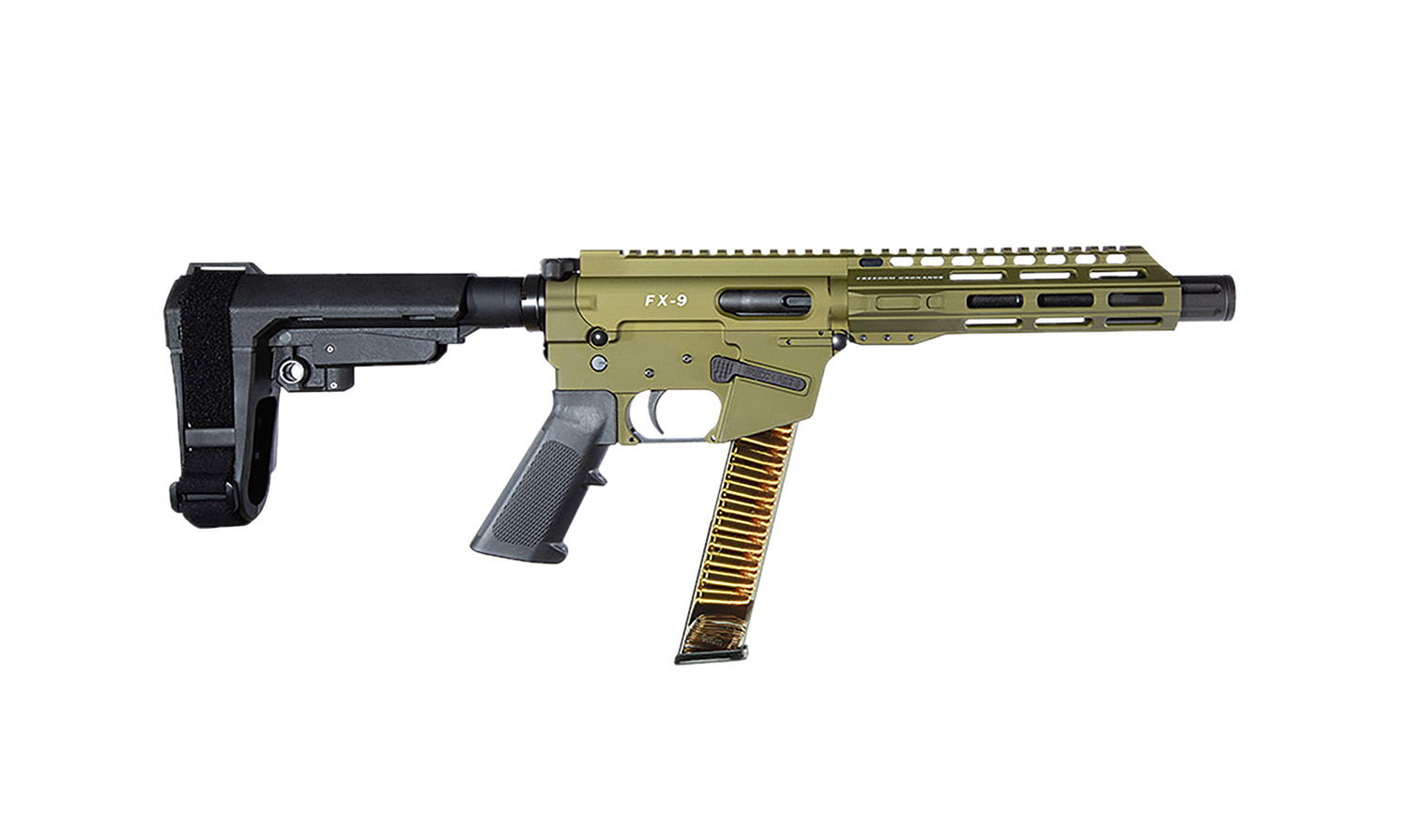 Freedom Ordnance FX9P 9mm AR Pistol 31+1 8" OD Green