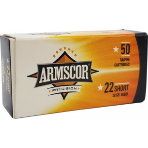 Armscor 50415 Rimfire 22 Short 29 gr Solid Point - 50rd Box