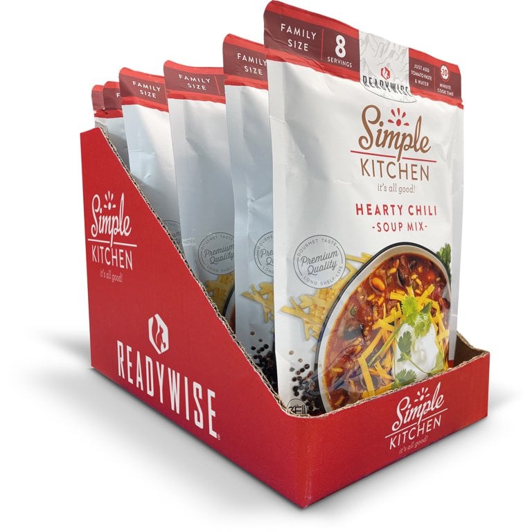 ReadyWise Simple Kitchen Hearty Chili Soup Mix 6 Count - RWSK05-064