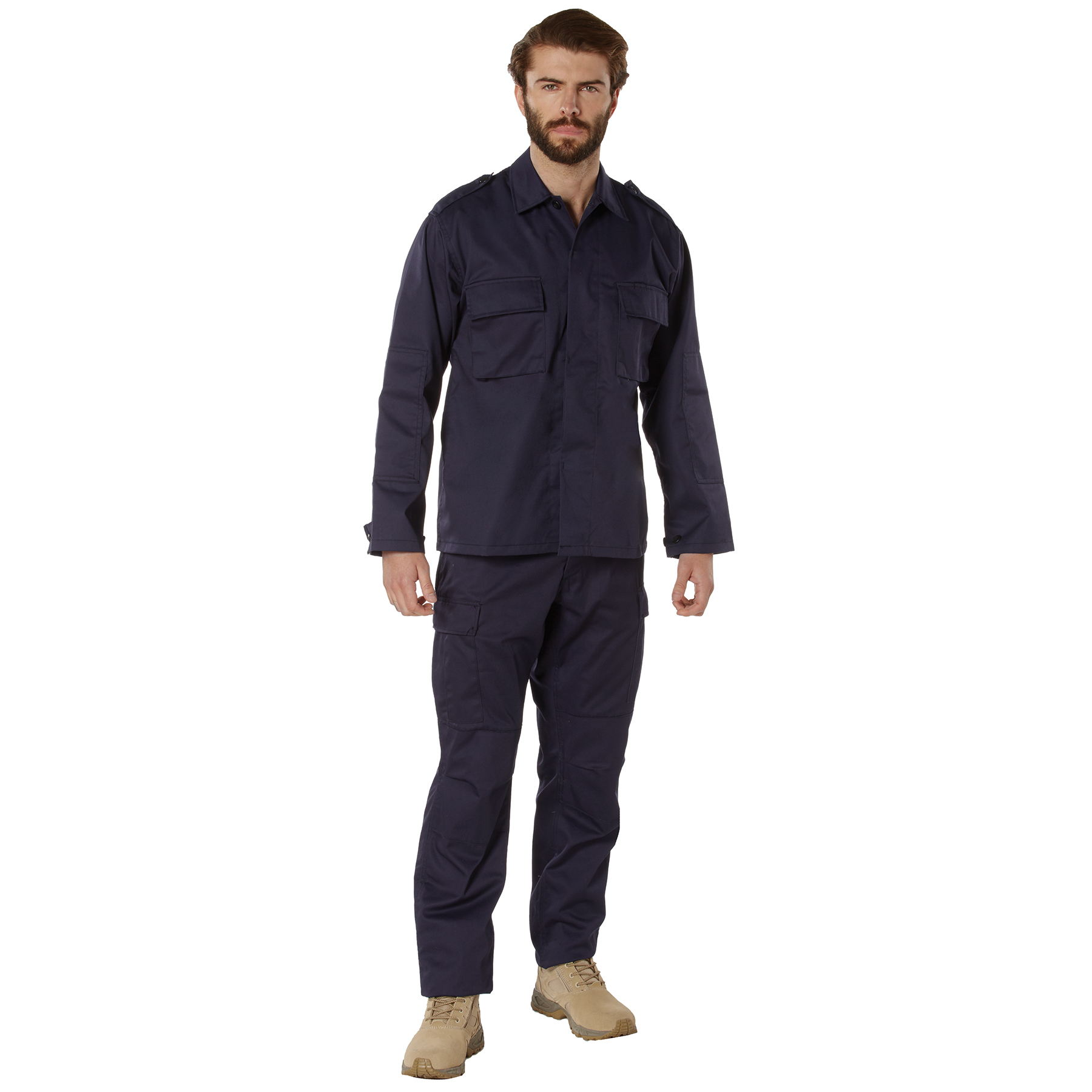 Rothco Tactical 2 Pocket Bdu Battle Dress Uniform Shirt - Navy Blue, X-Large
