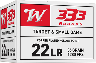 Winchester USA 22 LR 36 Grain Copper Plated Hollow Point