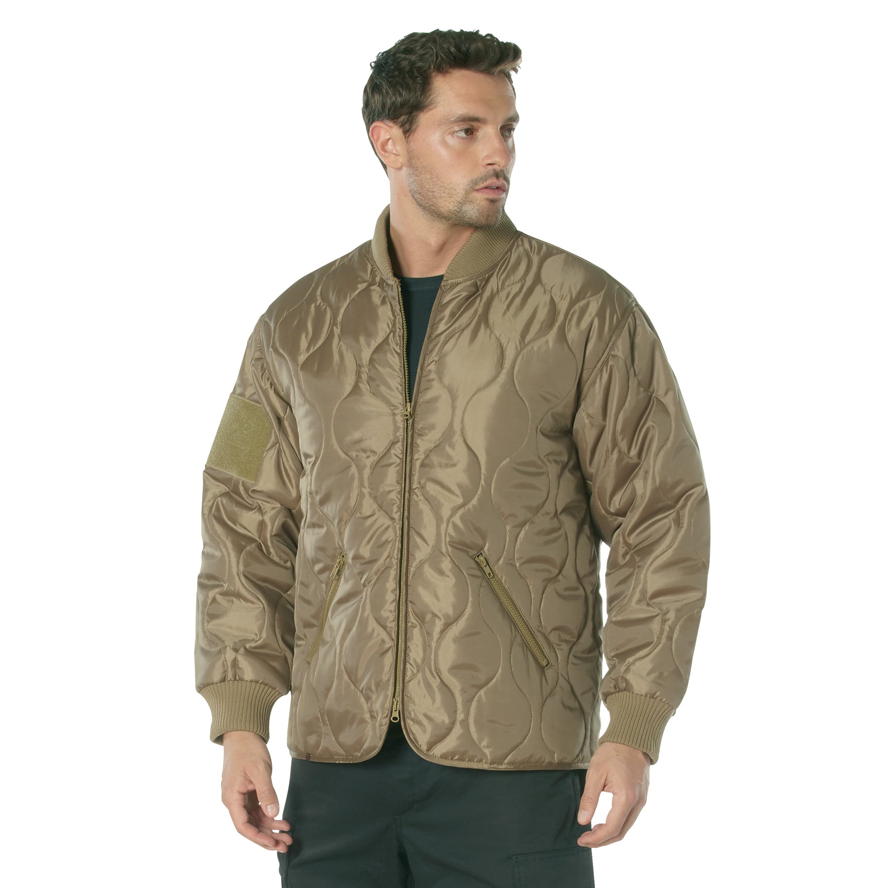 Rothco Concealed Carry Quilted Woobie Jacket - Coyote Brown, Small