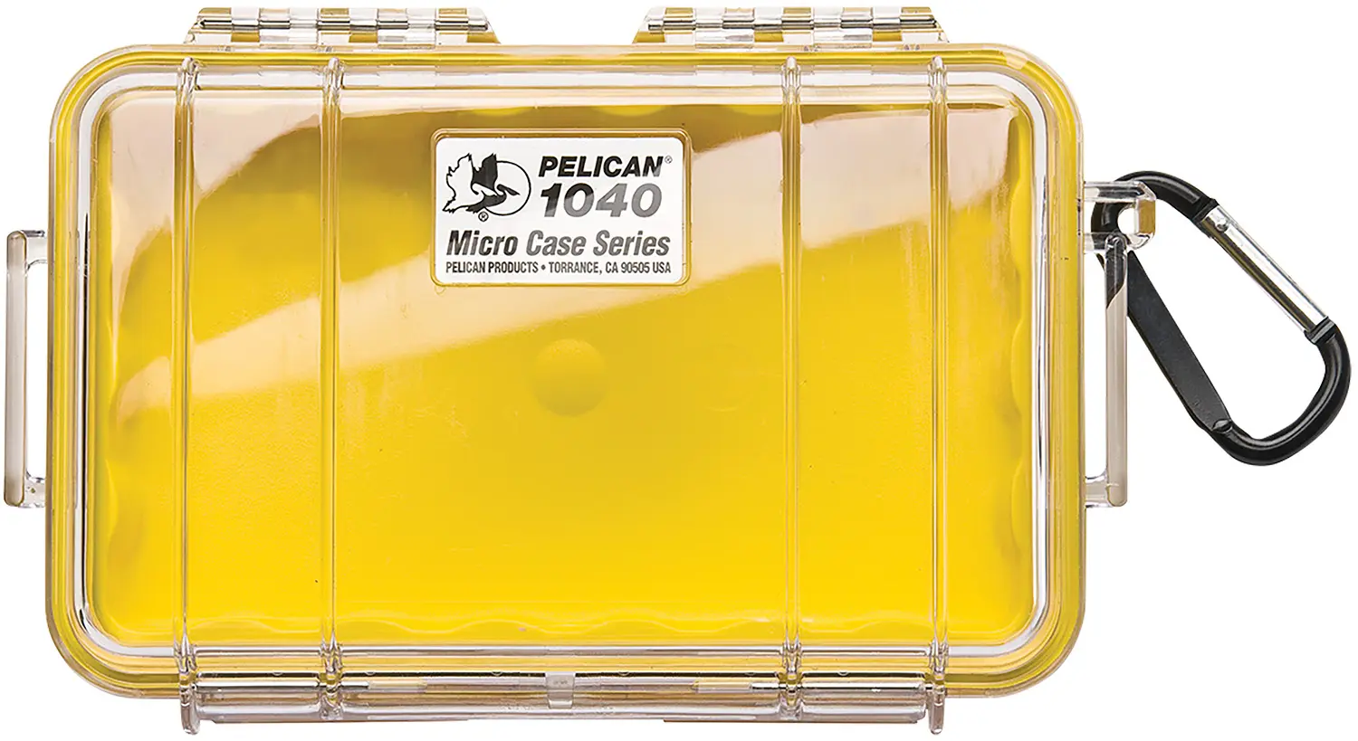 Pelican 1040027100 Micro Case Yellow/Clear Polycarbonate 7.50" Long