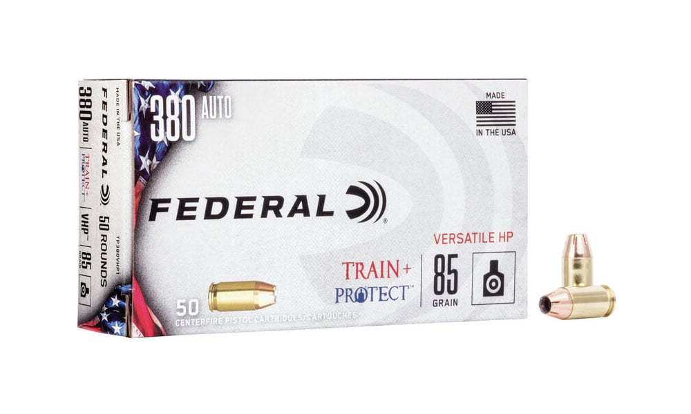 Federal Train And Protect 85 gr VHP .380 ACP 50 Rounds Ammunition - TP380VHP1