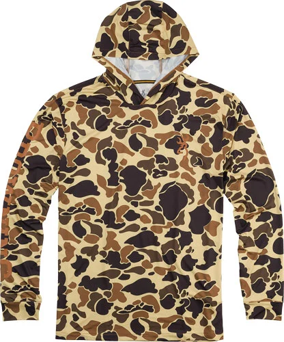 BROWNING HOODED L-SLEEVE TECH - T-SHIRT VINTAGE TAN MED