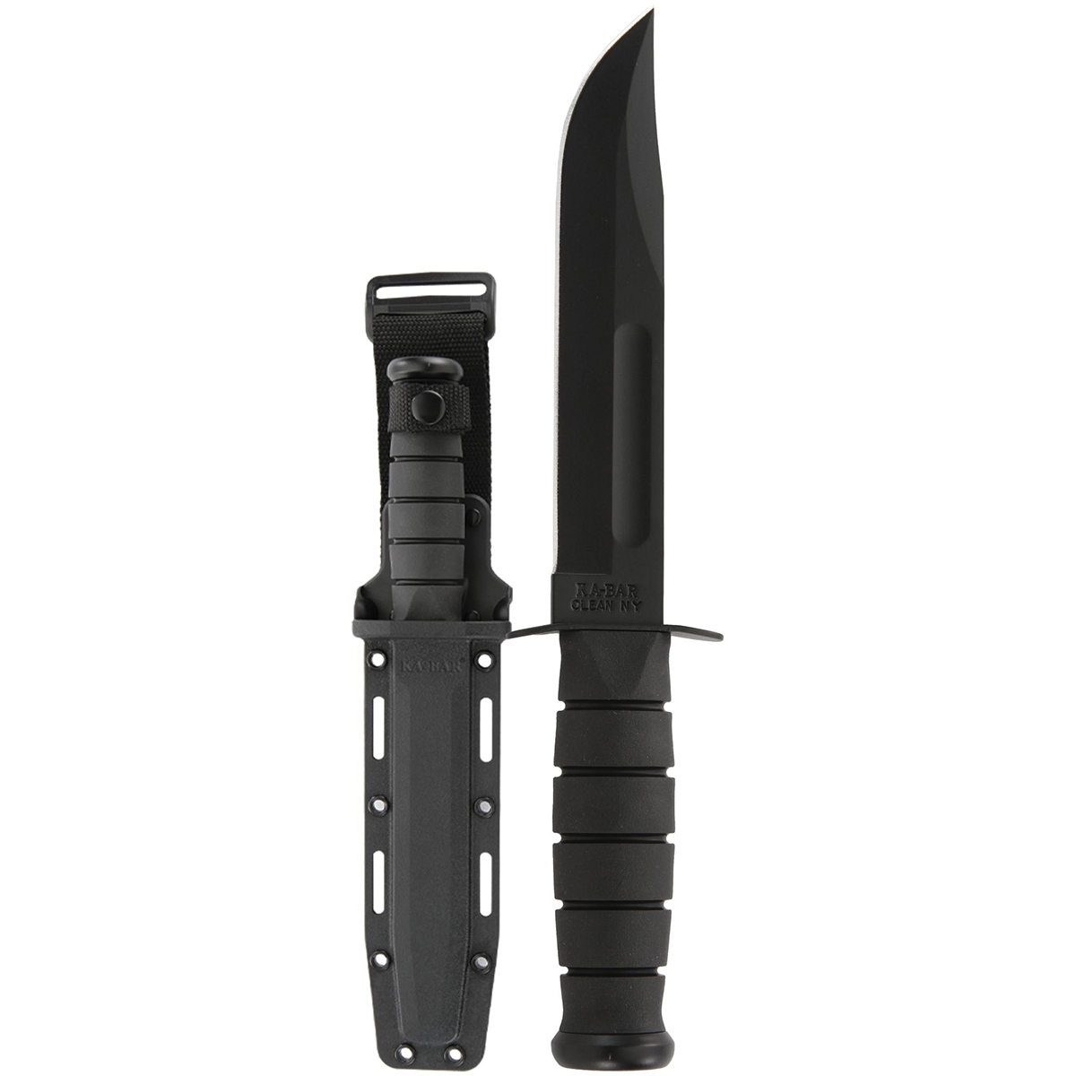 KA-BAR Fixed Knife Clip Point, Black