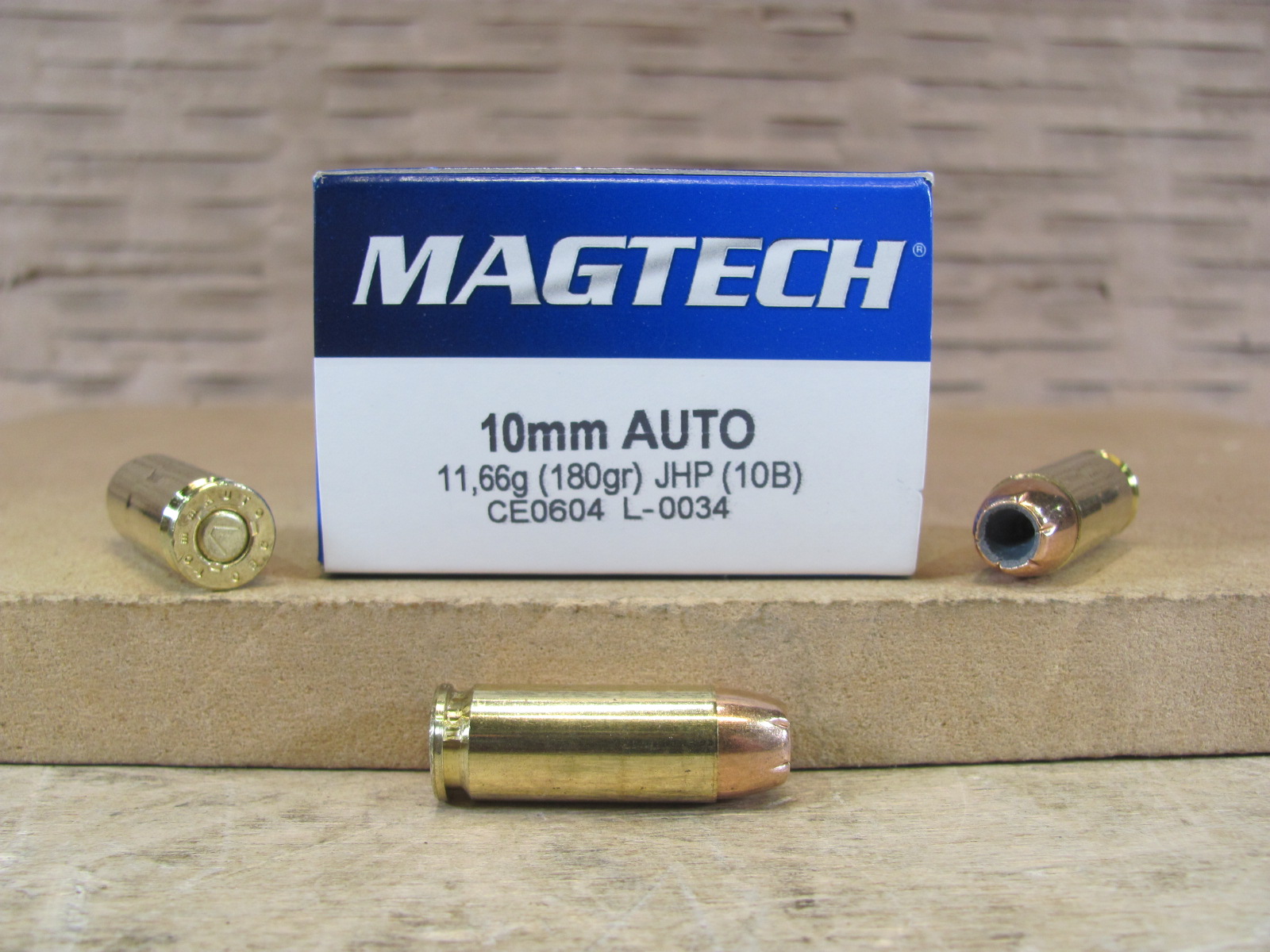 1000 Round Case – 10mm Auto 180 Grain JHP Hollow Point Ammo by Magtech – 10B