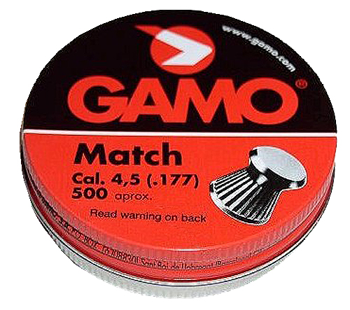 Gamo Outdoor Match .177 7.5 gr Flat Nose Pellet, 500/pack - 632003454