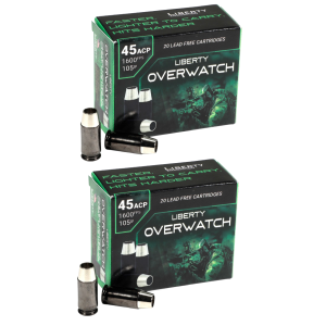 Liberty Ammunition LAOW451051600 OverWatch 45 ACP 105 Grain Open Cavity Design