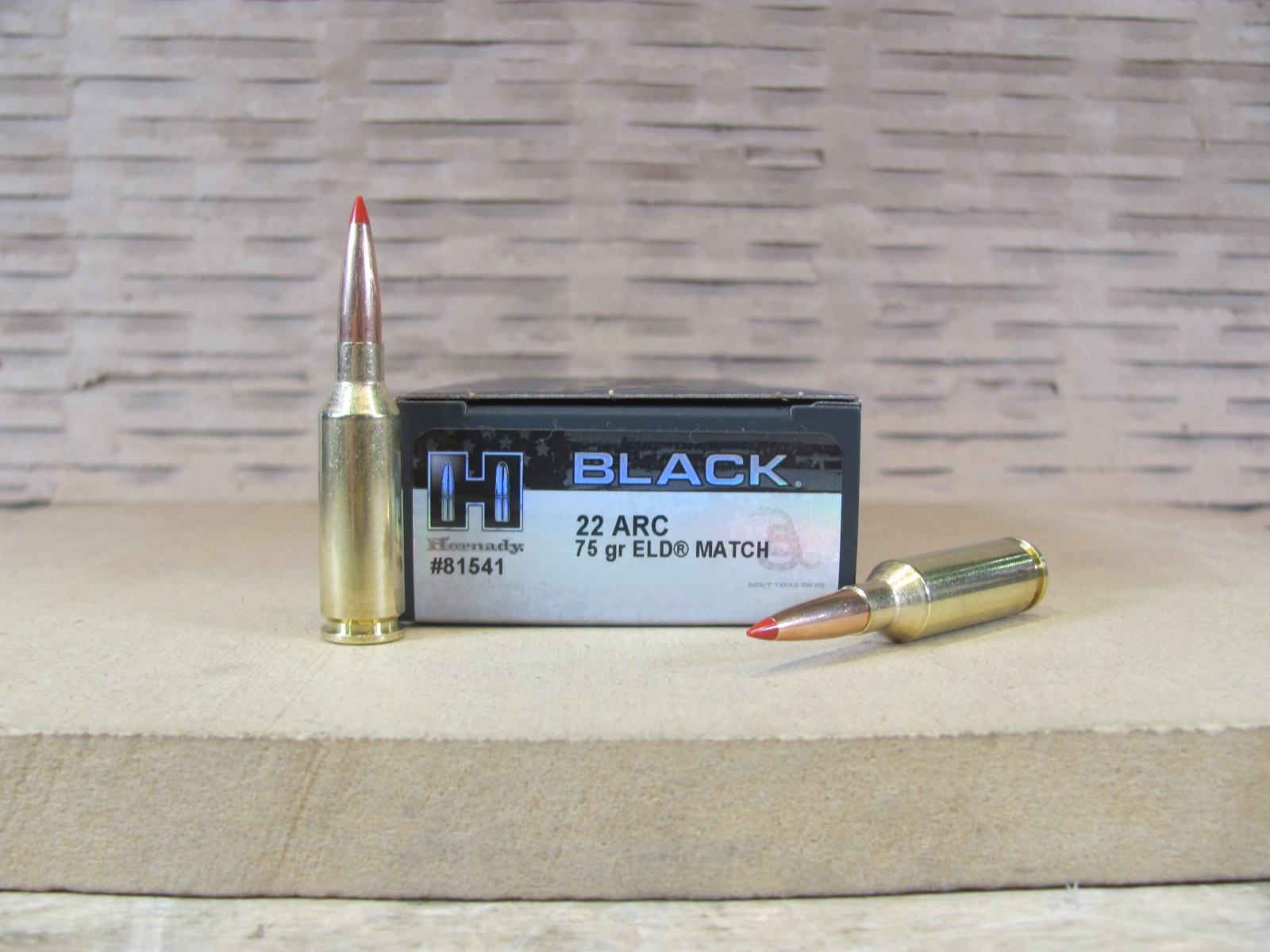 200 Round Case – 22 ARC 75 Grain ELD Match Hornady Black Ammo – 81541