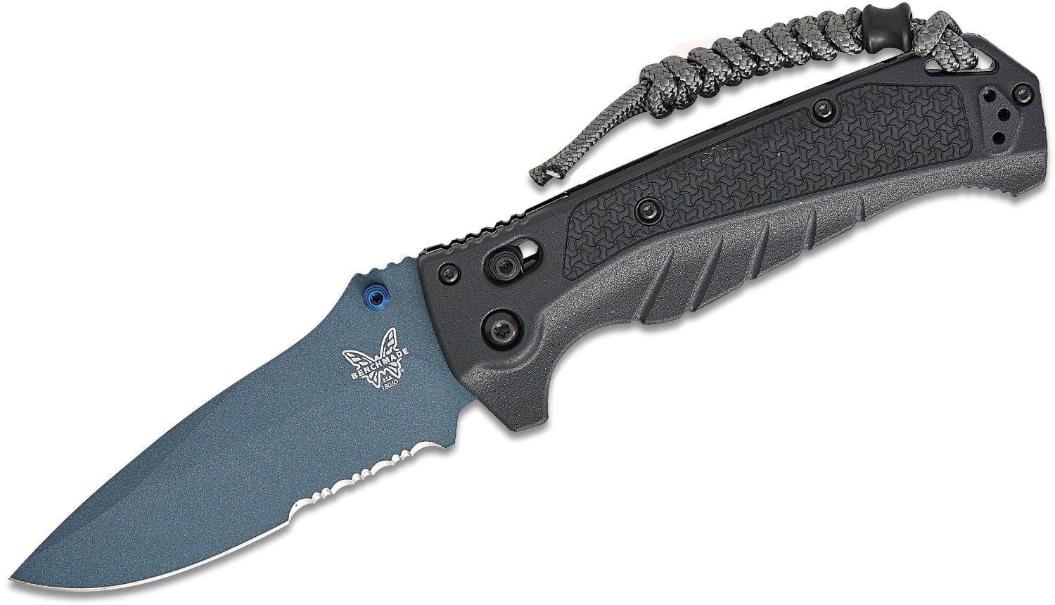 Benchmade Adira Folding Drop Point Knife Serrated, Tempest Gray - 18060SBT-01