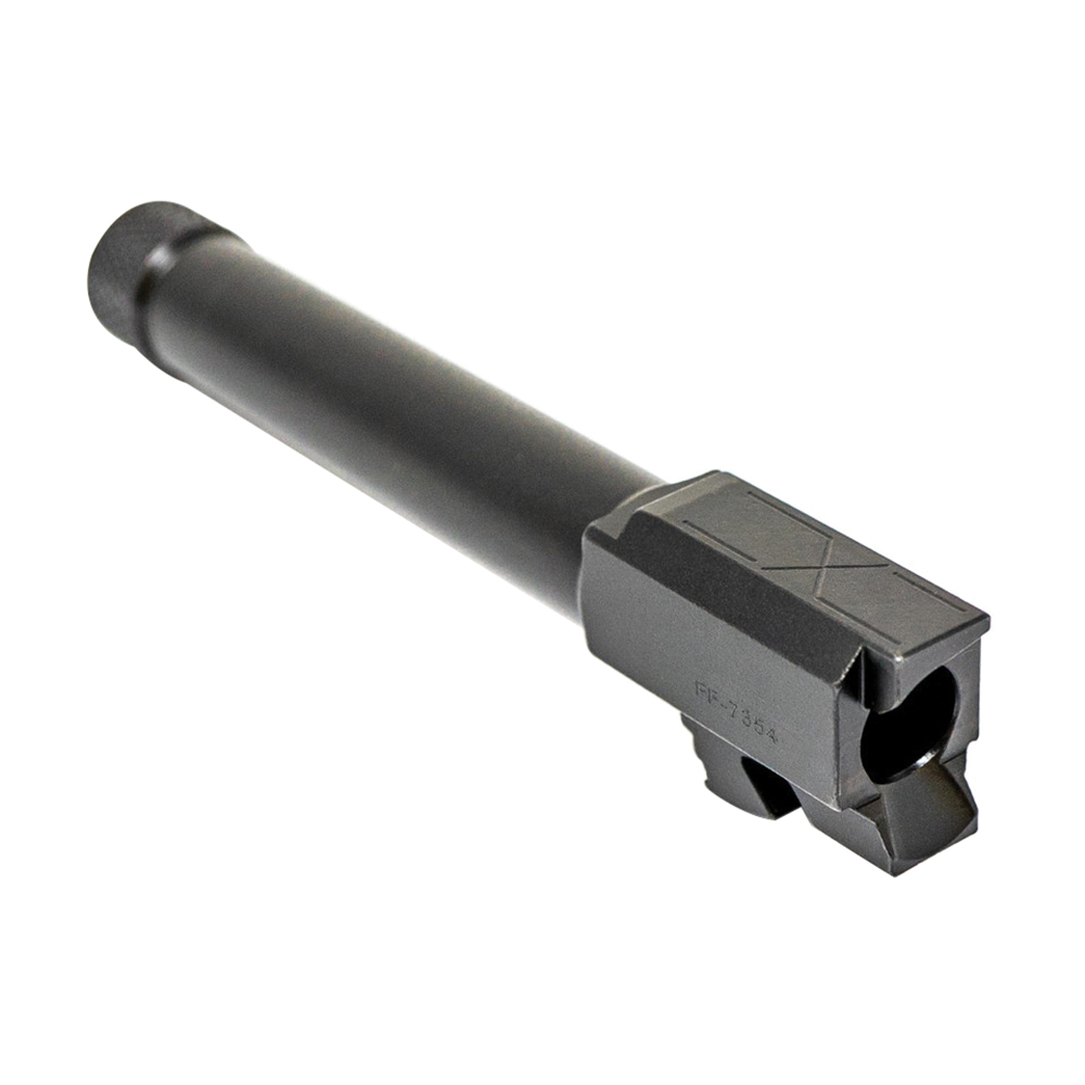 Faxon Firearms Duty Barrel 9mm 4.50" Fits Glock G19, Black - for Accuracy - GA910N19NGQ-T