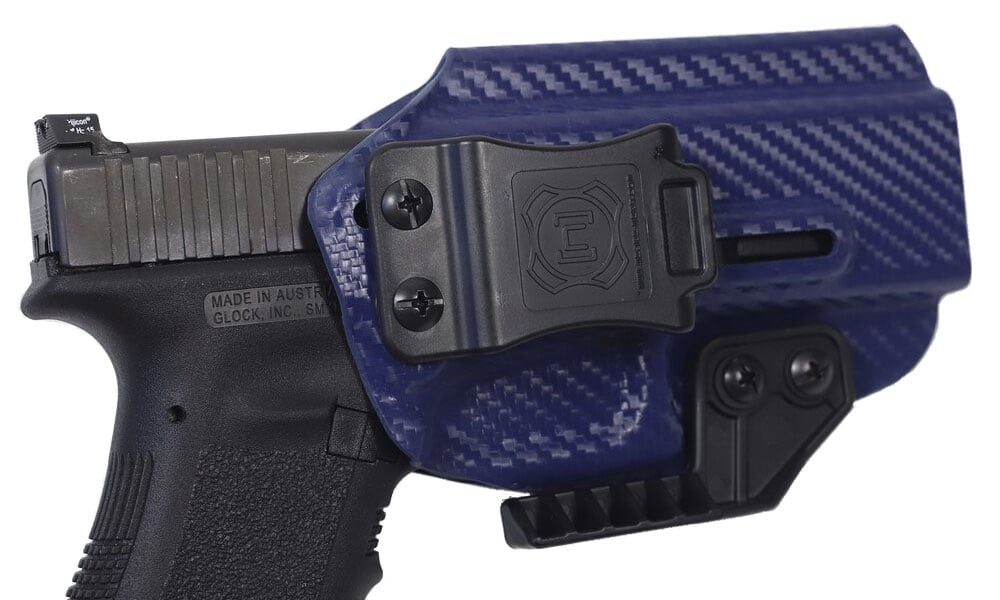 Nerd IWB Glock 17/22/31 Holster, Carbon Fiber Blue - NRD-GLK17-CFBLU
