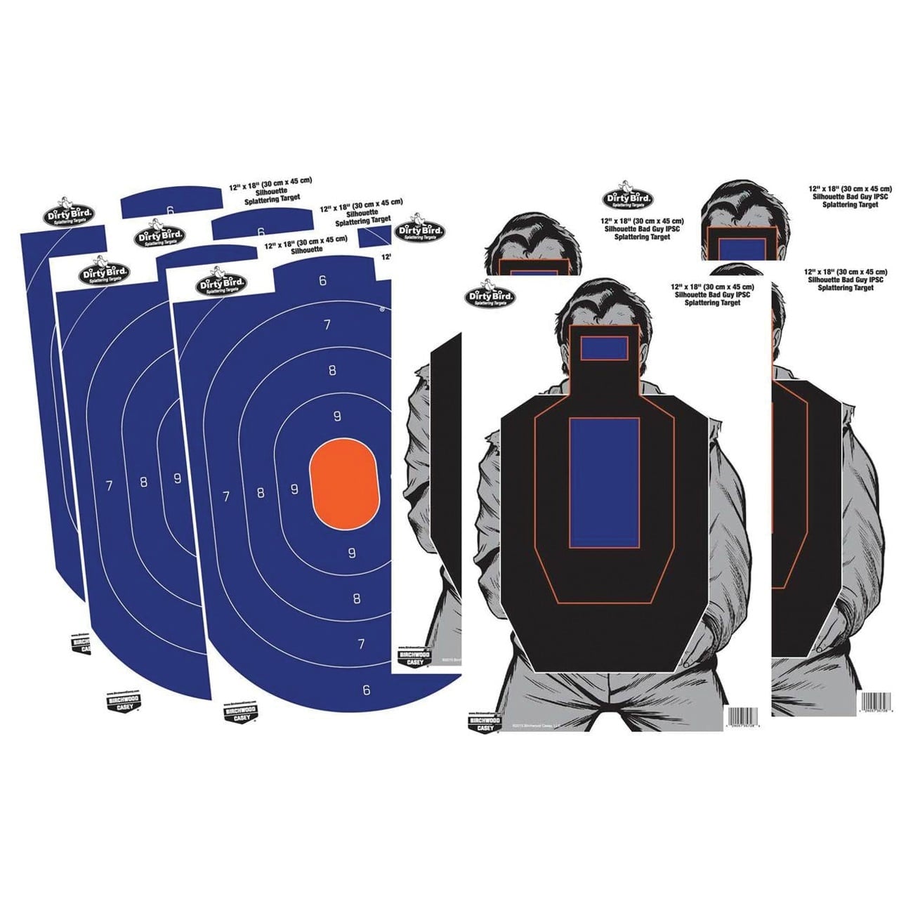 Birchwood Casey Combo Pack Target - Blue/Orange (8-Pack) - 35735