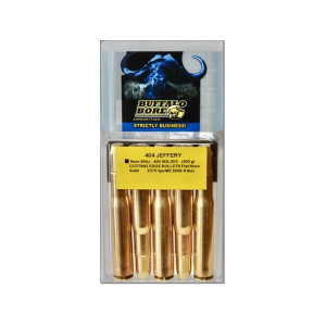 Buffalo Bore 404 Jeffery Ammo 400 Grain Cutting Edge Solid Flat Nose Lead Free Box of 5