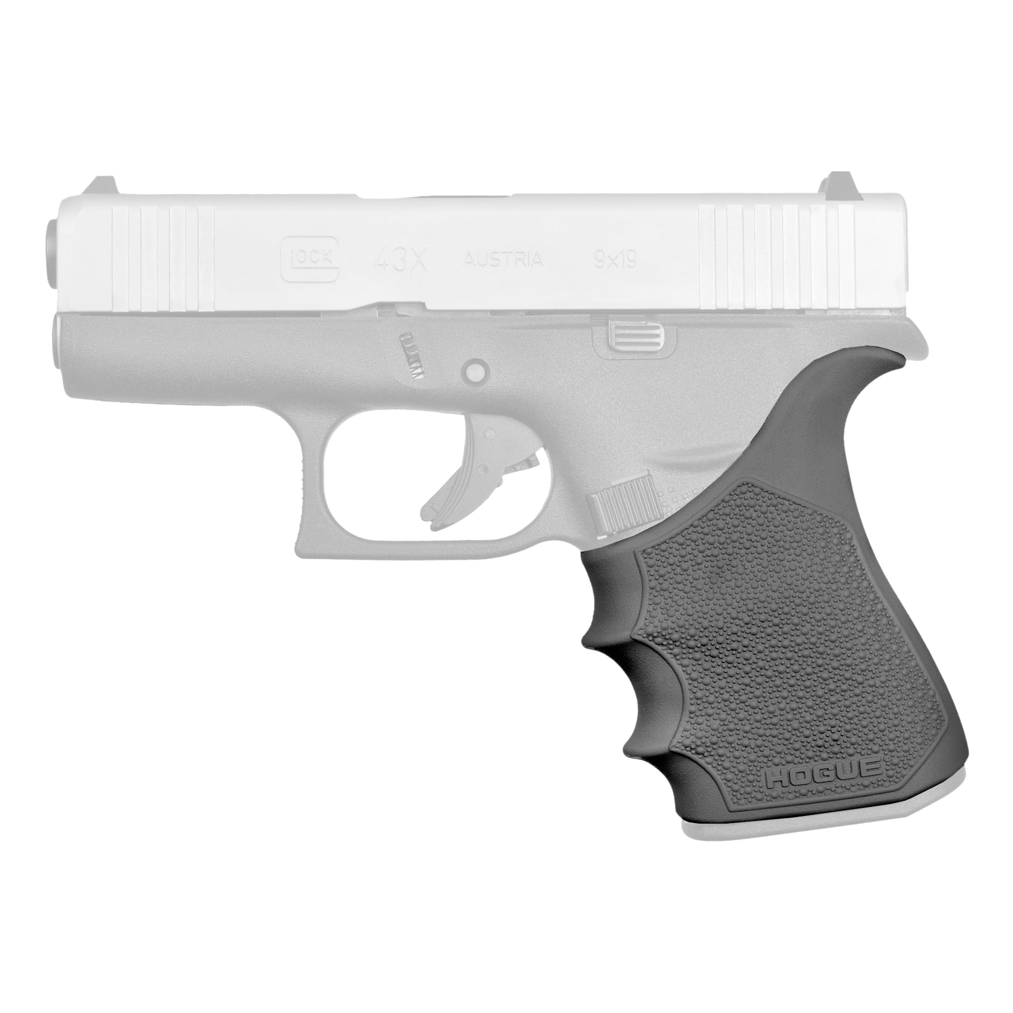 Hogue HandALL Beavertail Grip Sleeve, Rubber, Fits Glock 43x/48, Black