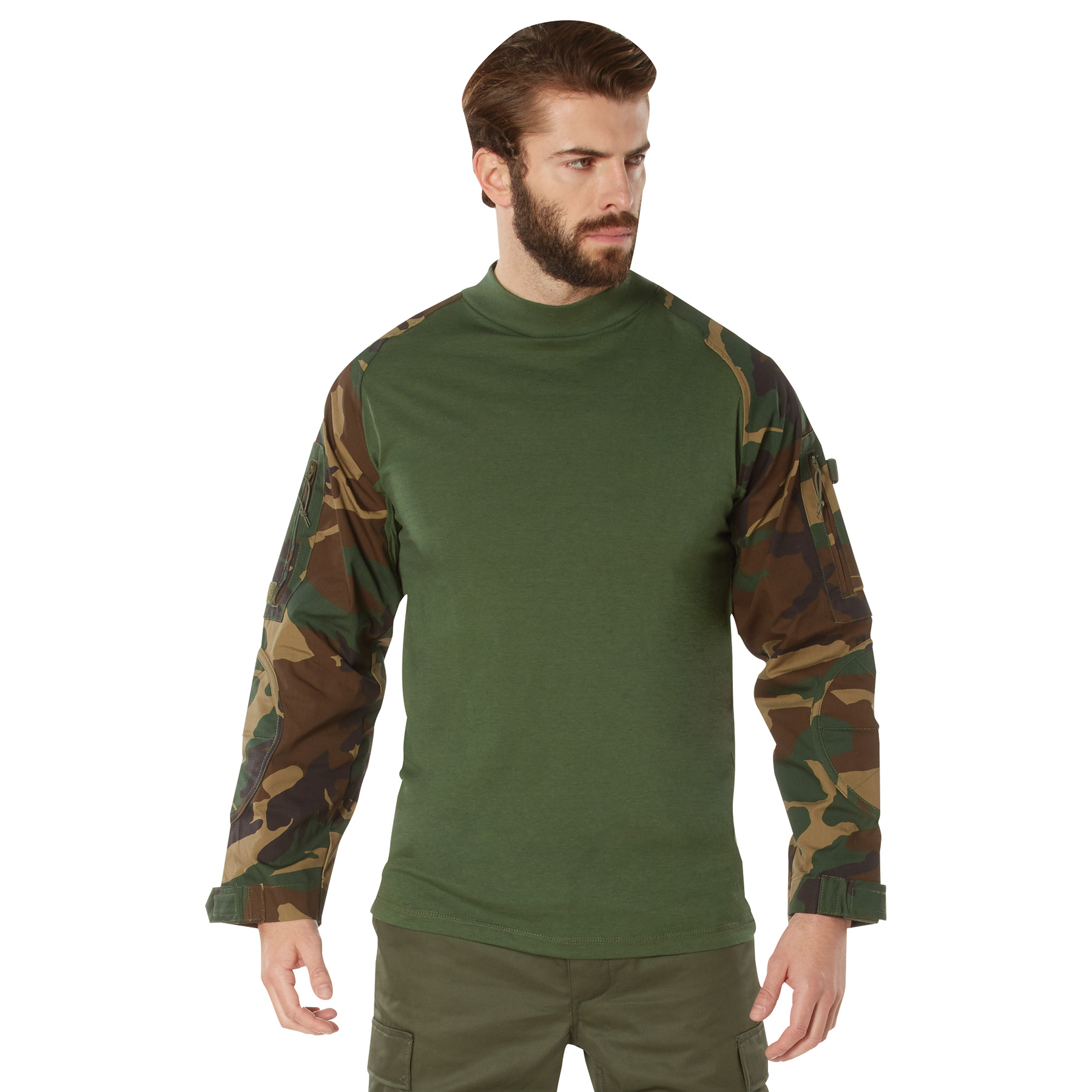 Rothco Nyco Fr Fire Retardant Combat Shirt - Woodland Camo, 2X-Large