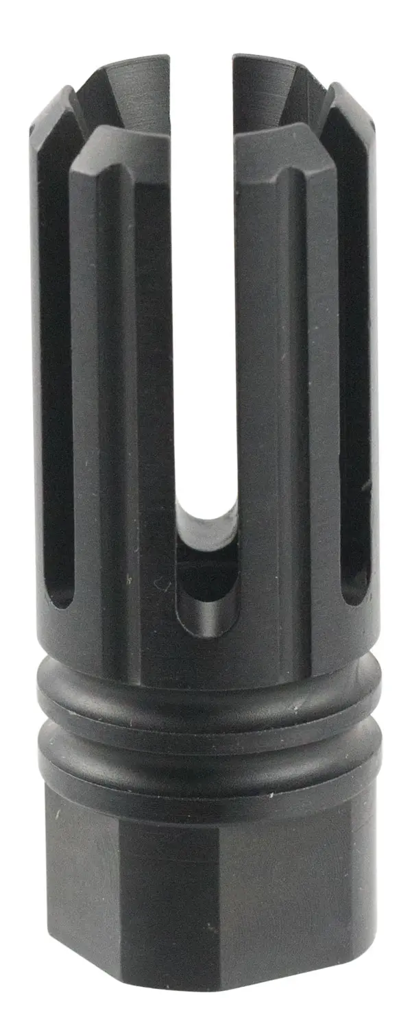 TacFire MZ10053BN 6 Prong Flash Hider Black Nitride Steel with 5/8"-24 tpi Threads, 2.22" OAL 0.87" Diameter for 308 Win AR-10