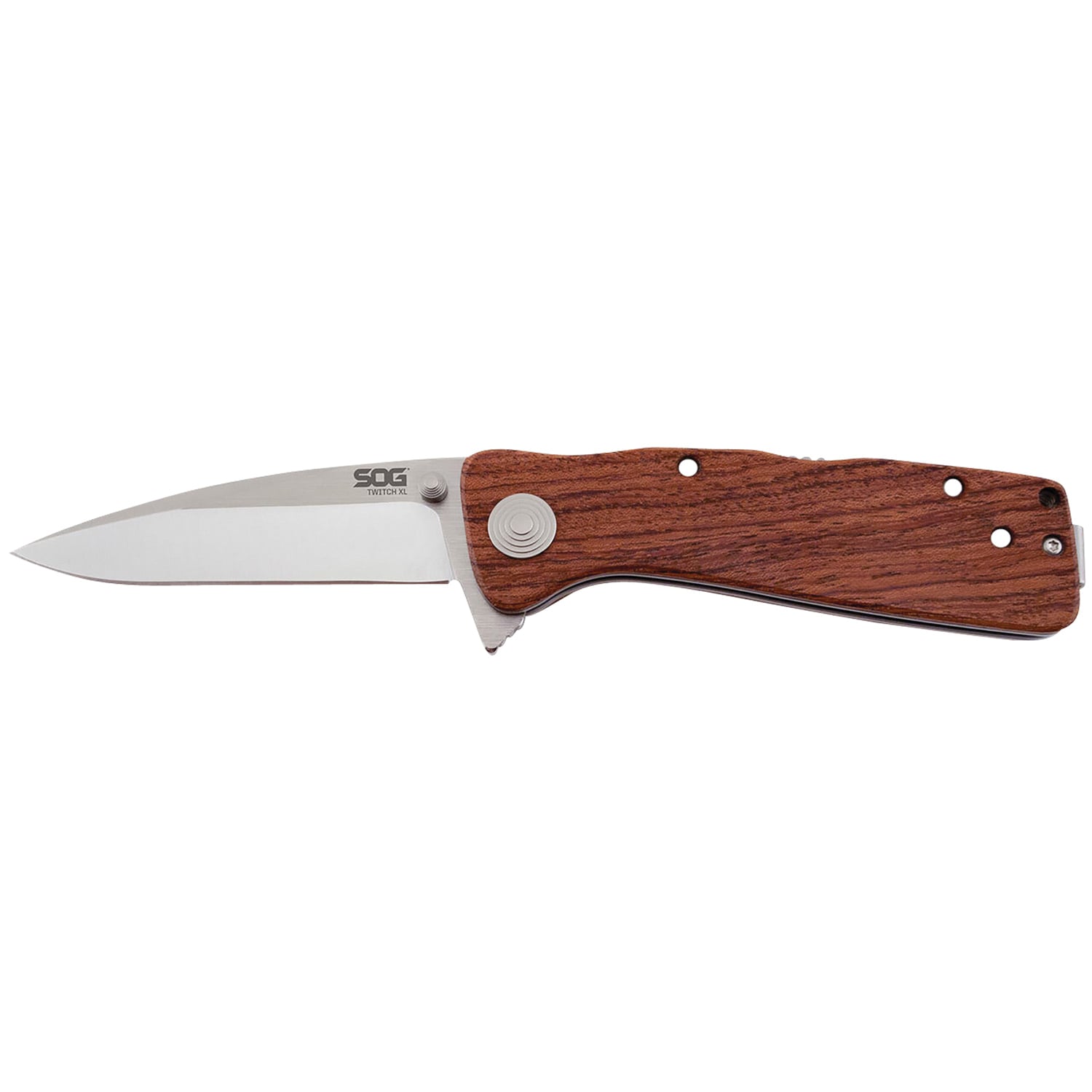 SOG Knives Twitch Folding Knife Drop Point, Brown - SOGTWI17-CP