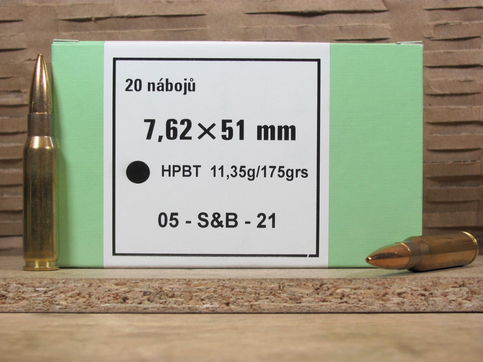 20 Round Box – 7.62×51 175 Grain Hollow Point BT Sellier Bellot Ammo – V340942U