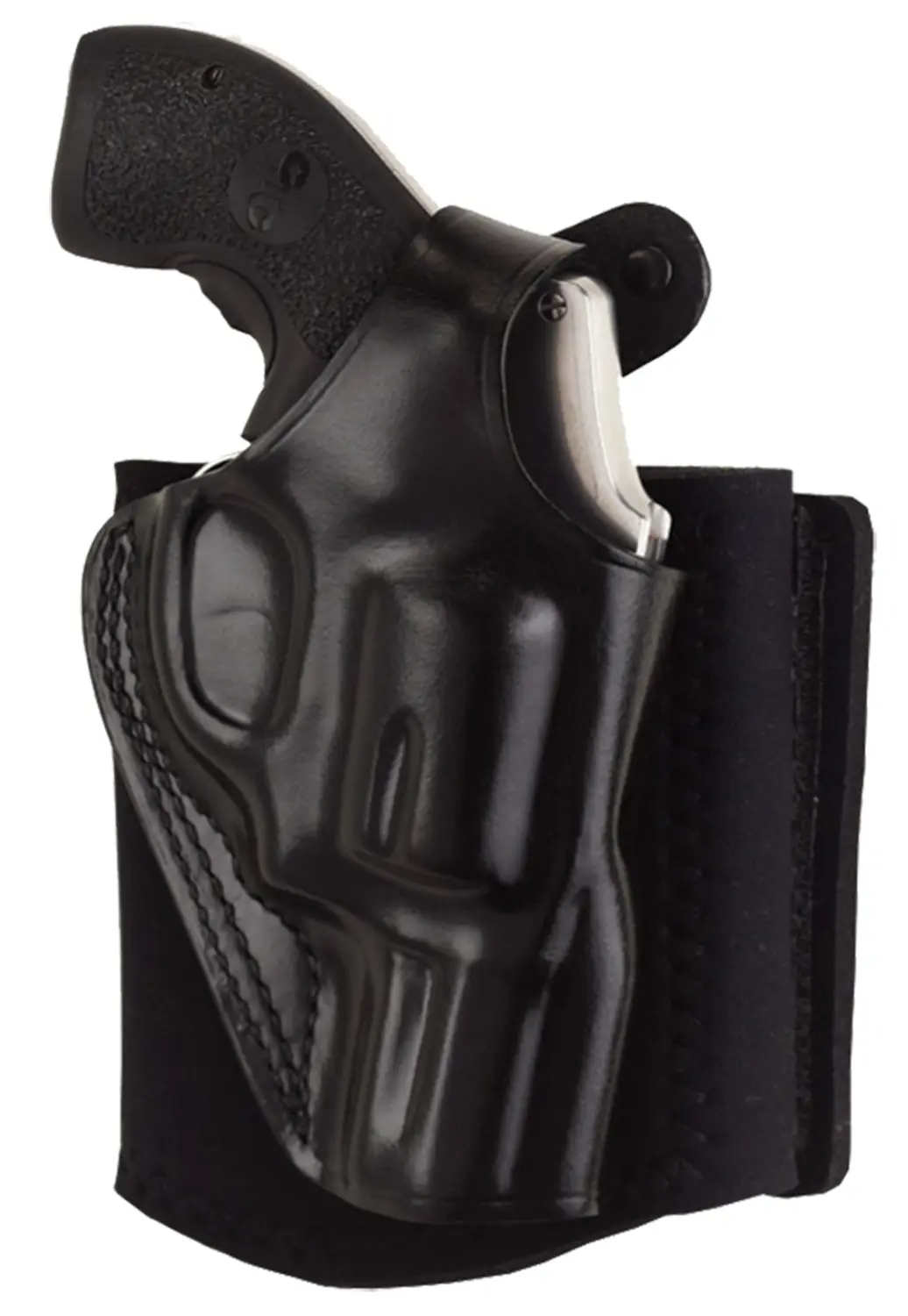 Galco AG600RB Ankle Glove Fits Ankles up to 13" Black Leather Hook Loop Compatible w/ Sig P365/P365 SAS/Glock 42 Right Hand