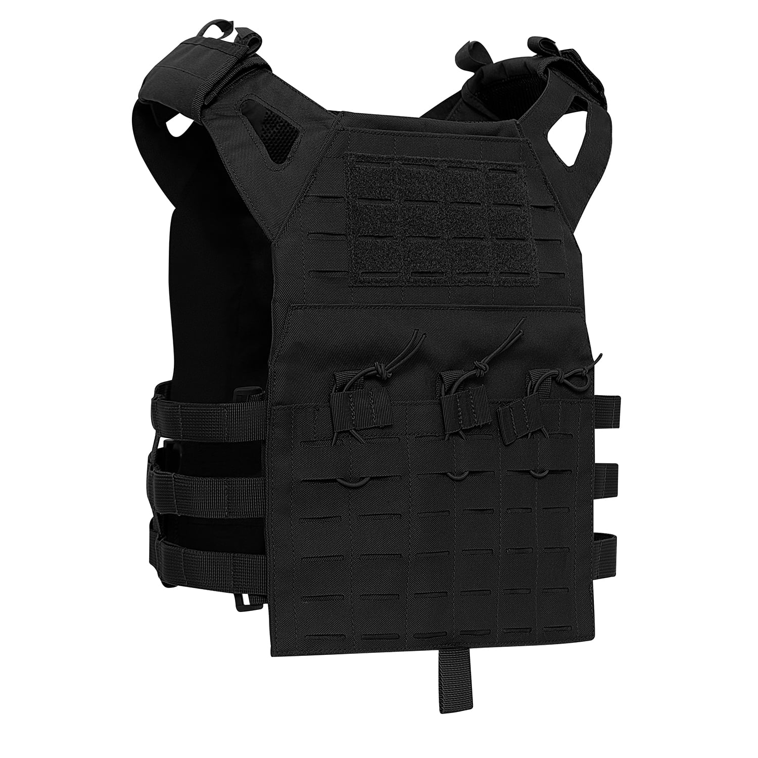 Rothco Laser Cut Molle Lightweight Armor Carrier Vest - Black, Regular