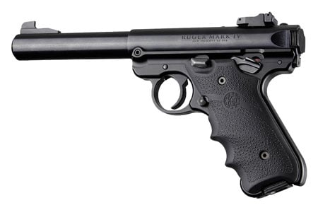Hogue Grip w/ Finger Grooves for Ruger MK IV Pistol, Black - 79000