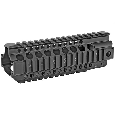 Midwest Industries 7.25" Quad Rail Combat T-Series Free Float Handguard, Black Anodized - MI-CRT7.25
