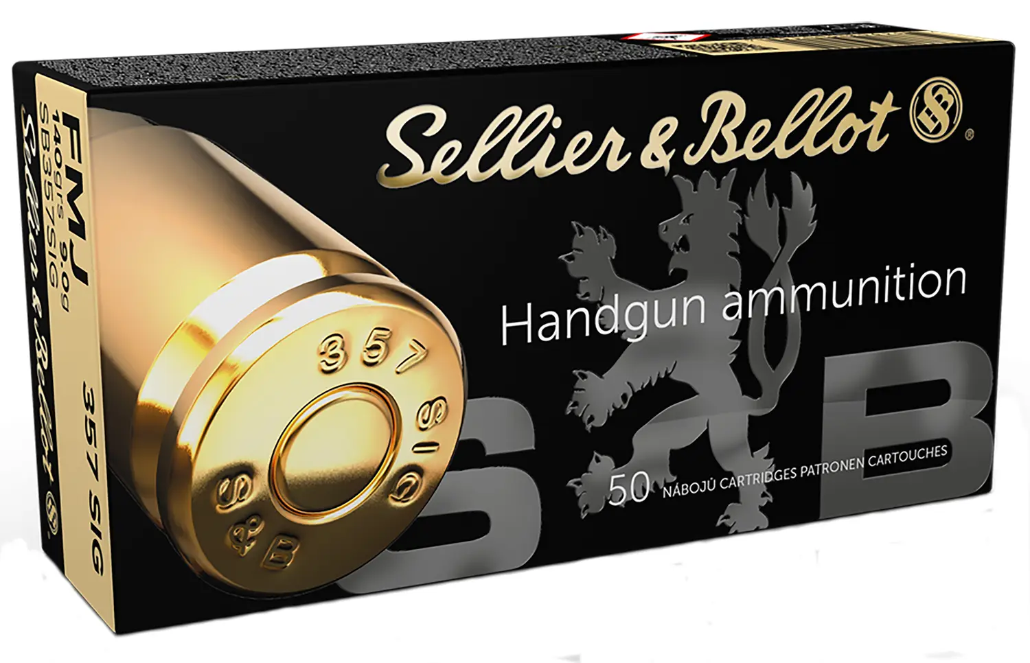 Sellier Bellot SB357SIG Handgun 357Sig 140gr Full Metal Jacket 50 Per Box/20 Case