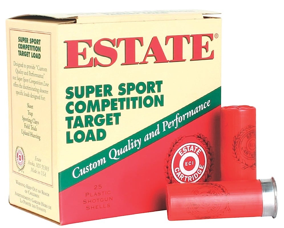 Estate Cartridge Super Sport 2.75" 12 Gauge Ammo 8, 25 Rounds - SS12L18