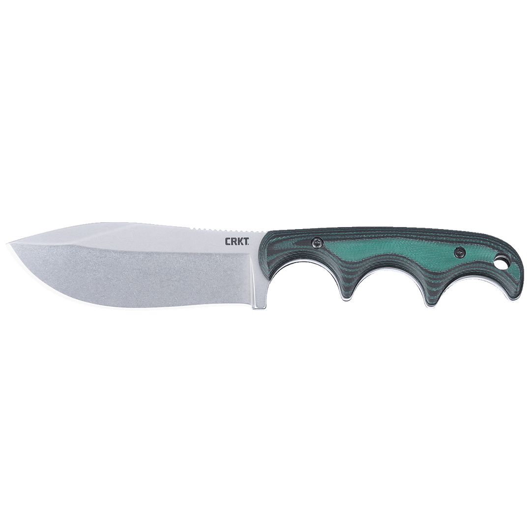 CRKT Minimalist Nessmuk Fixed Blade Clip Point Knife, Green/Black - 2376C