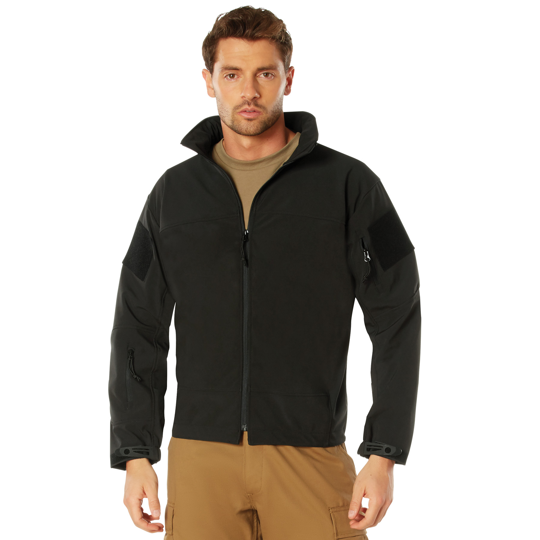 Rothco Stealth Ops Soft Shell Tactical Jacket - Black, Large