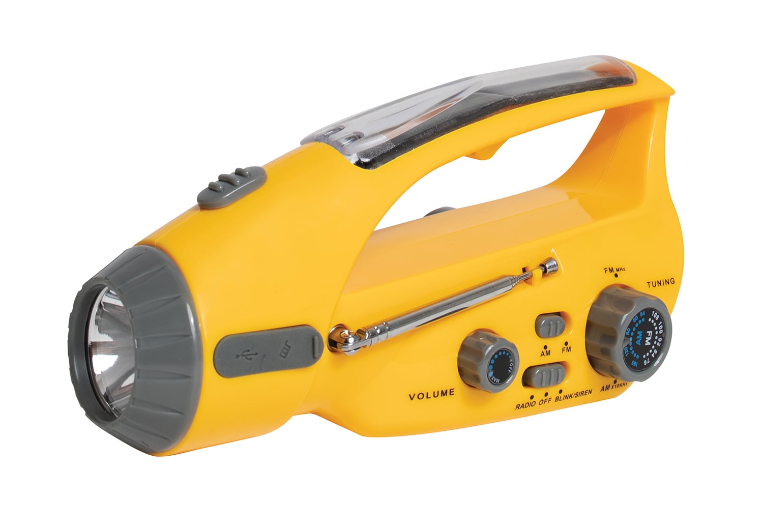 Rothco Solar-Wind Up Flashlight With Radio