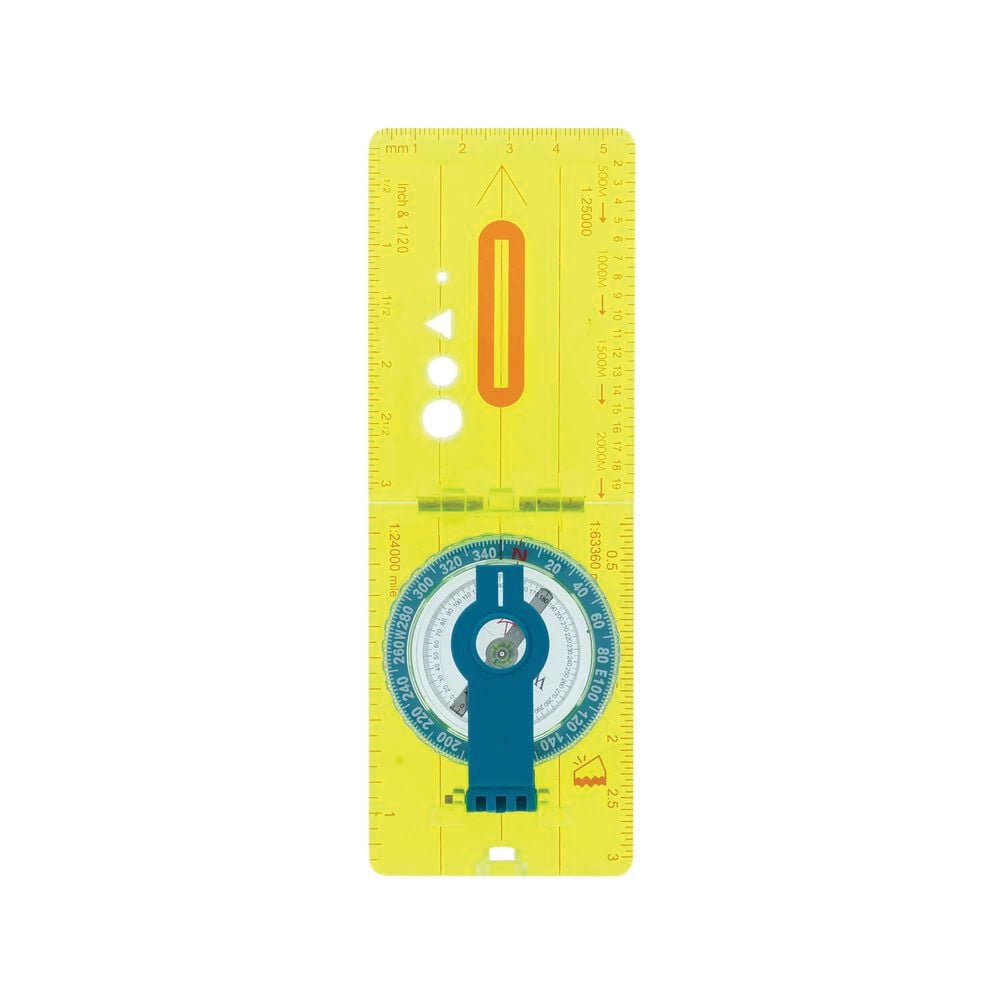 UST Hi-Vis Lensatic Map Compass, Fluorescent Green