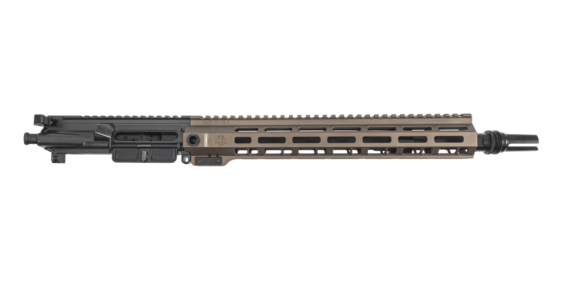 PSA "Sabre" Forged 13.7" FN CHF CL 5.56 with 13" Sabre QD rail Midnight Bronze and SilencerCo ASR - Long Pin and weld - **CERAKOTE Smoke Upper***