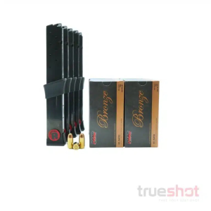 BUNDLE DEAL: 5 Black 20 Round Hi-Point 4595 Magazines and 500 Rounds of 45 ACP - PMC 45 ACP 230 Grain