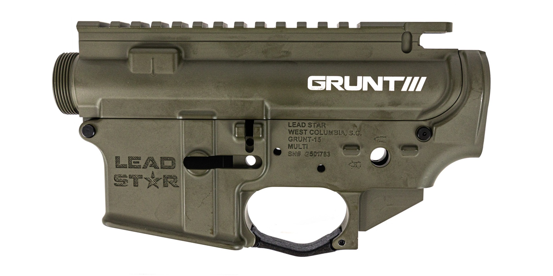 Lead Star Grunt-15 AR-15 Receiver Set, Sniper Green