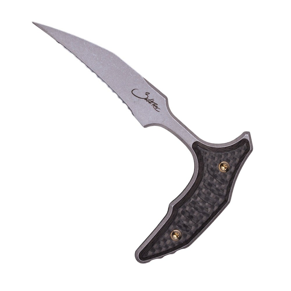 Microtech BEE Marfione Select Push Dagger, Carbon Fiber/Bronze